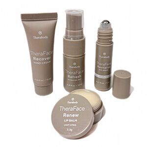 NEW - Therabody / TheraFace 4PC Skincare Travel Set - Hydrate & Revitalize